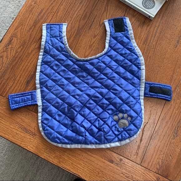 Casual Canine Quilted Nor’Easter Dog Coat in Royal Blue w/ Gray Detail Size S/M - Picture 2 of 8